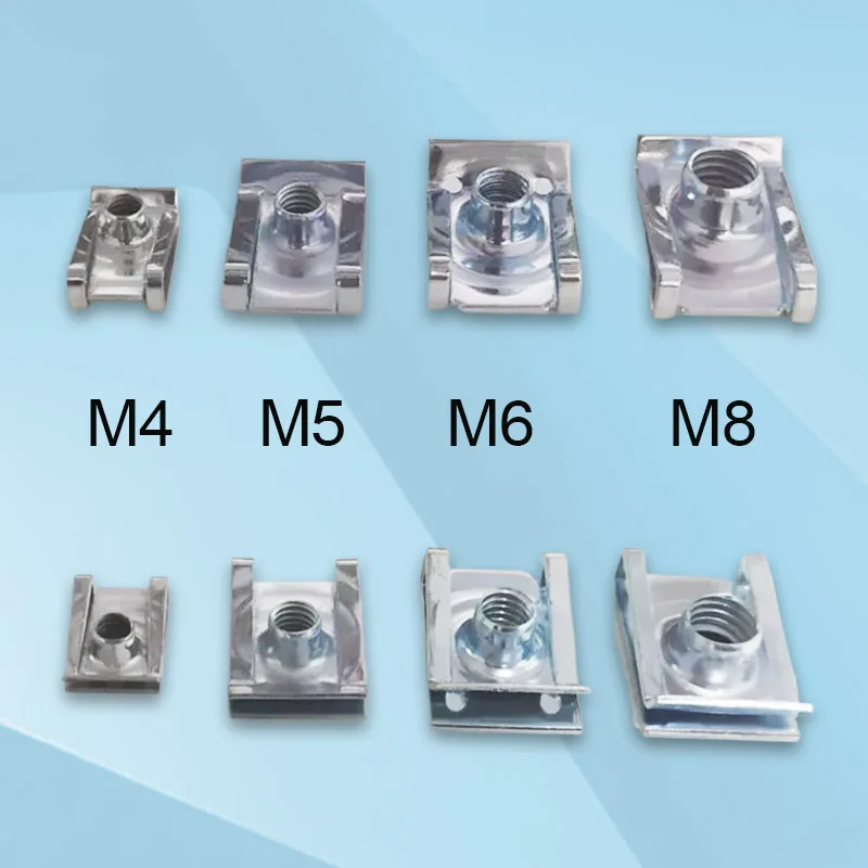 

10 шт. автомобильные зажимы U-типа M8 M6 M5 M4, резьба 8 мм, 5 мм, 6 мм, 4 мм, язычковые гайки для мотоцикла, скутера, квадро...