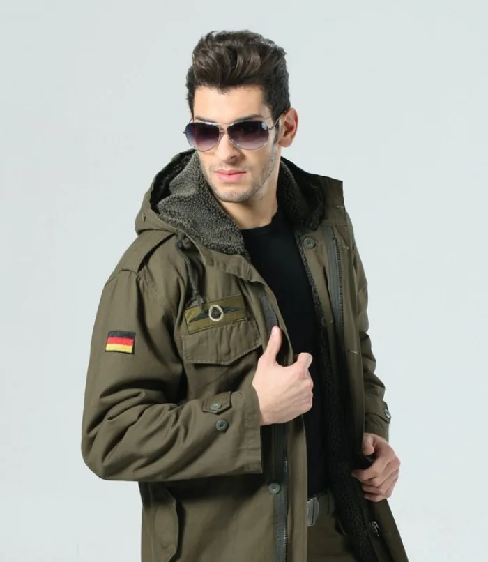jaqueta militar do exercito alemao jaqueta termica de algodao com capuz e forro de 03