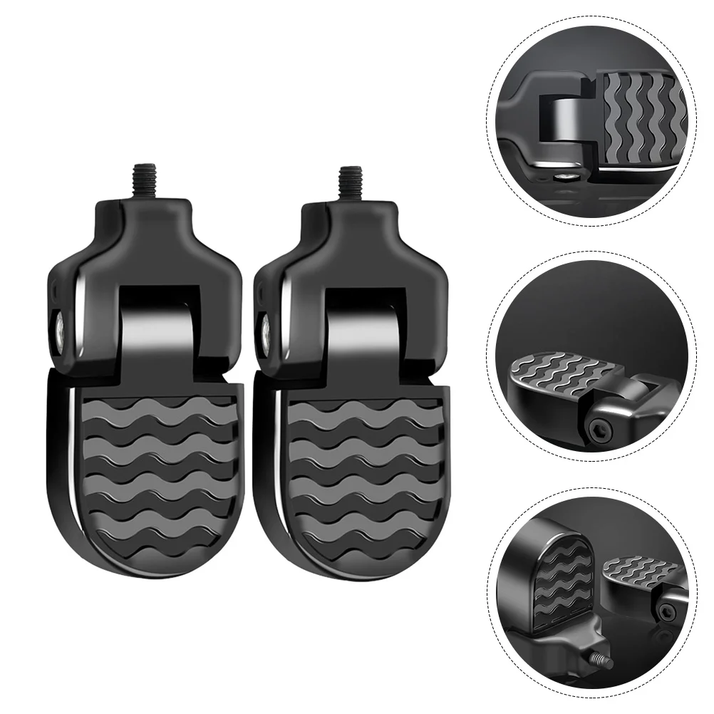 

Bike Pedal Footrest Foldable Rear Nonmountain Pedals Folding Mtb Aluminium Alloy Peg Platformpegs Flat Mini Metal Foot Electra