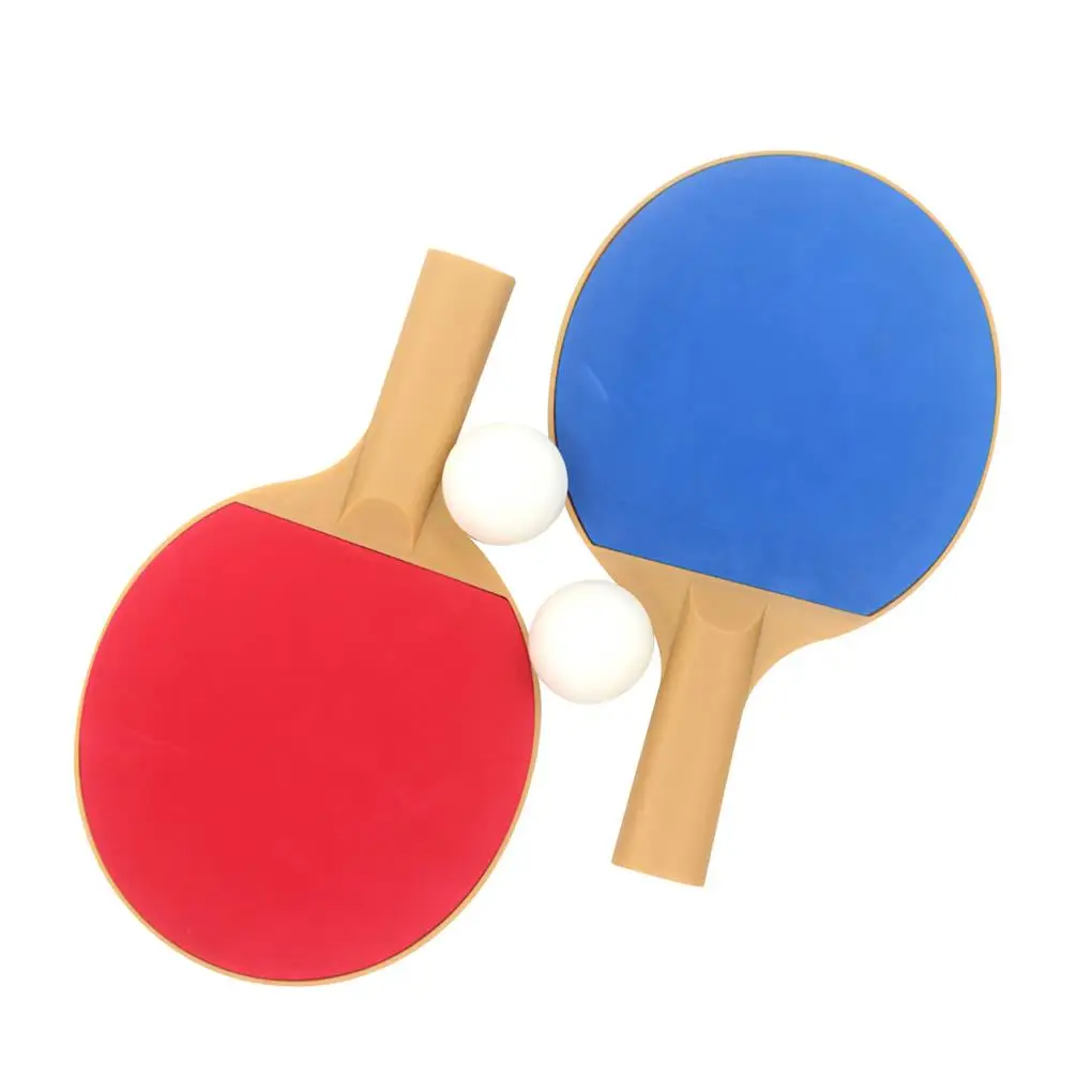 

2x Ping Pong Bat Tennis Paddle Sweat-proof Easily Carry Sweet Gift Amateur Beginners Kids Training Prop Table Tennis Set
