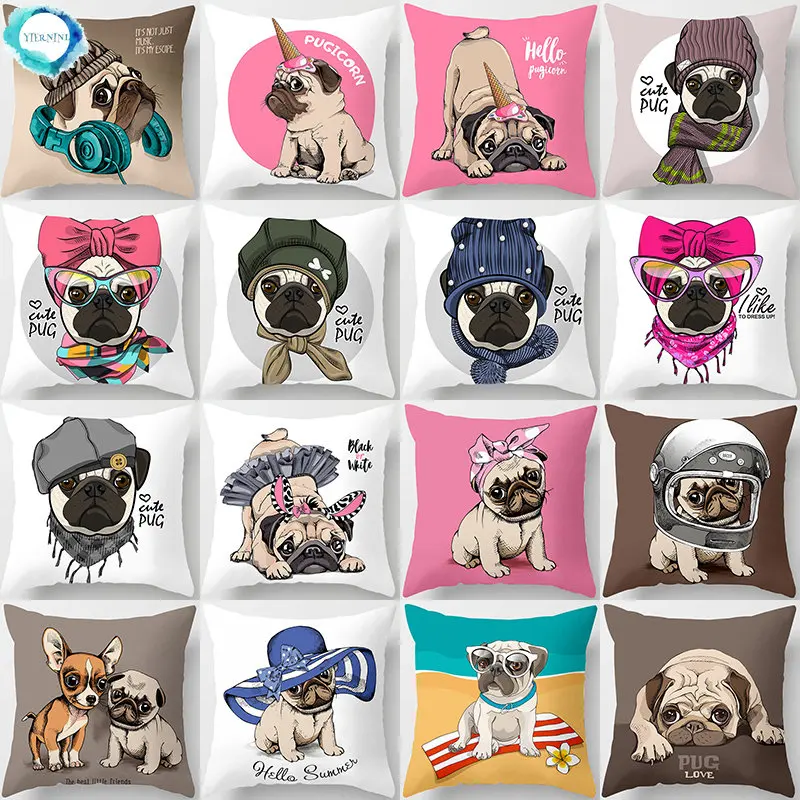 

Подушка-обнимашка с принтом в виде милой собаки, размеры 45*45