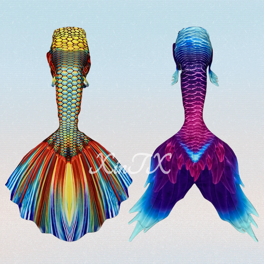 

2022 NEW!Adult HD Printing Mermaid Tails With Flipper Monofin Swimming Tails For Men Women Beach Dress For Cosplay Fish