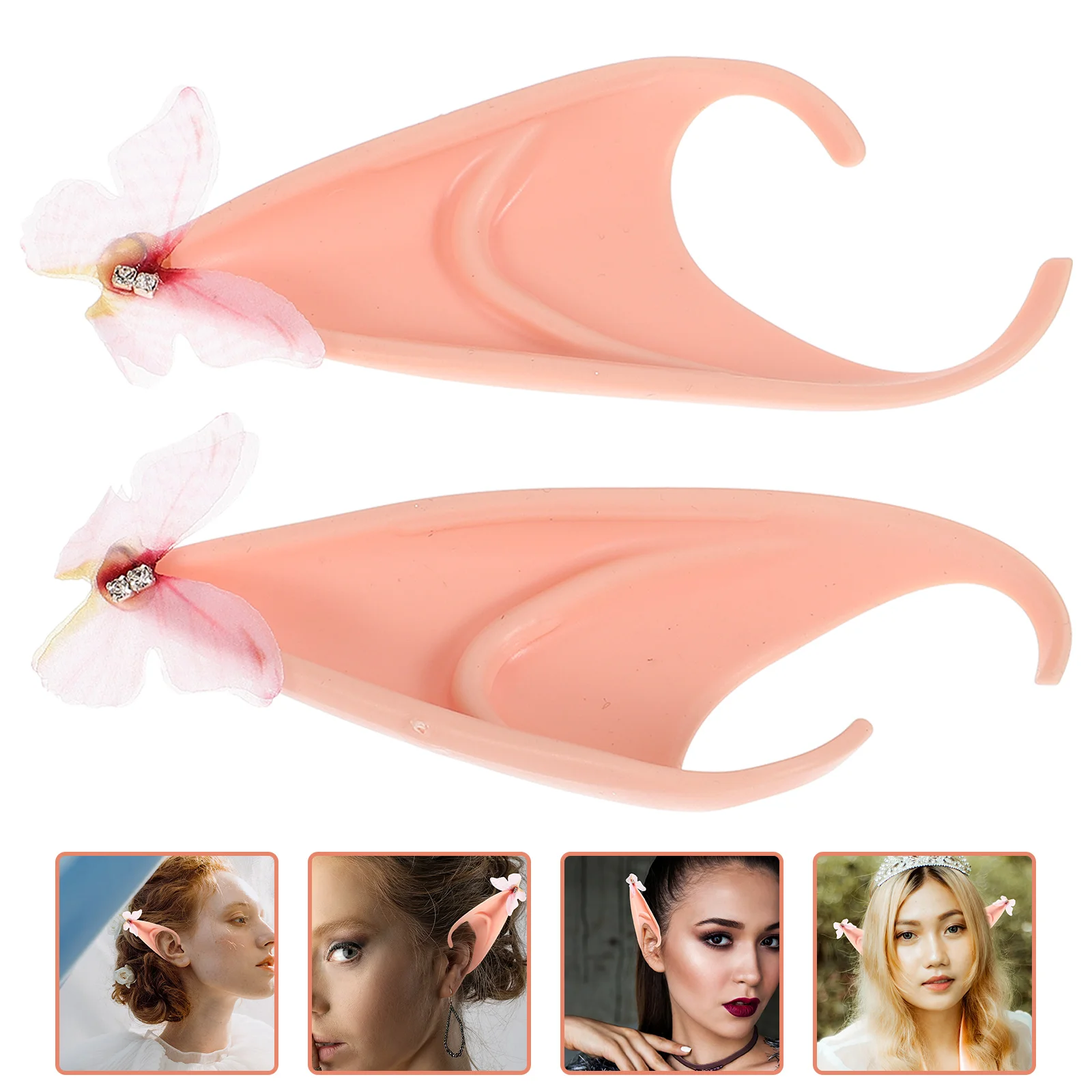 

1 Pair Cosplay Elf Ears Decorative Fairy Ears Performance Prop Elf Ears for Women