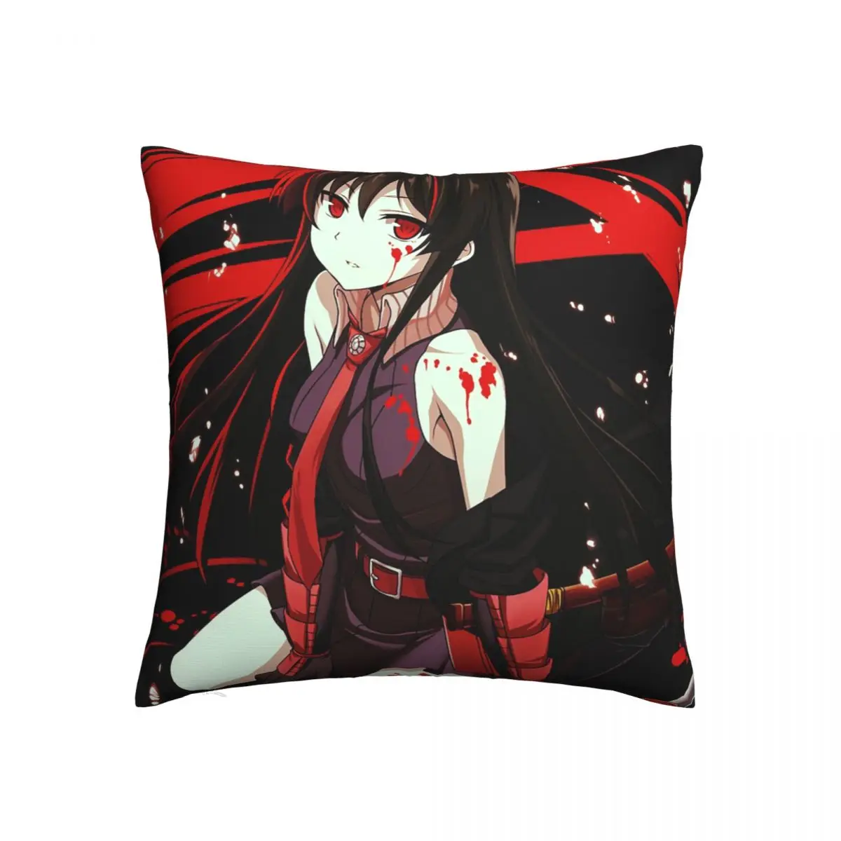 

Akame Ga Kill Night Raid Anime Pillowcase Printing Polyester Cushion Cover Decor japanese manga Case Cover Home Zipper 40*40cm