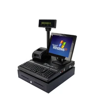 jp gl700 12 touch screen all in one pos system cash register cashier pos machine with printer cash drawer