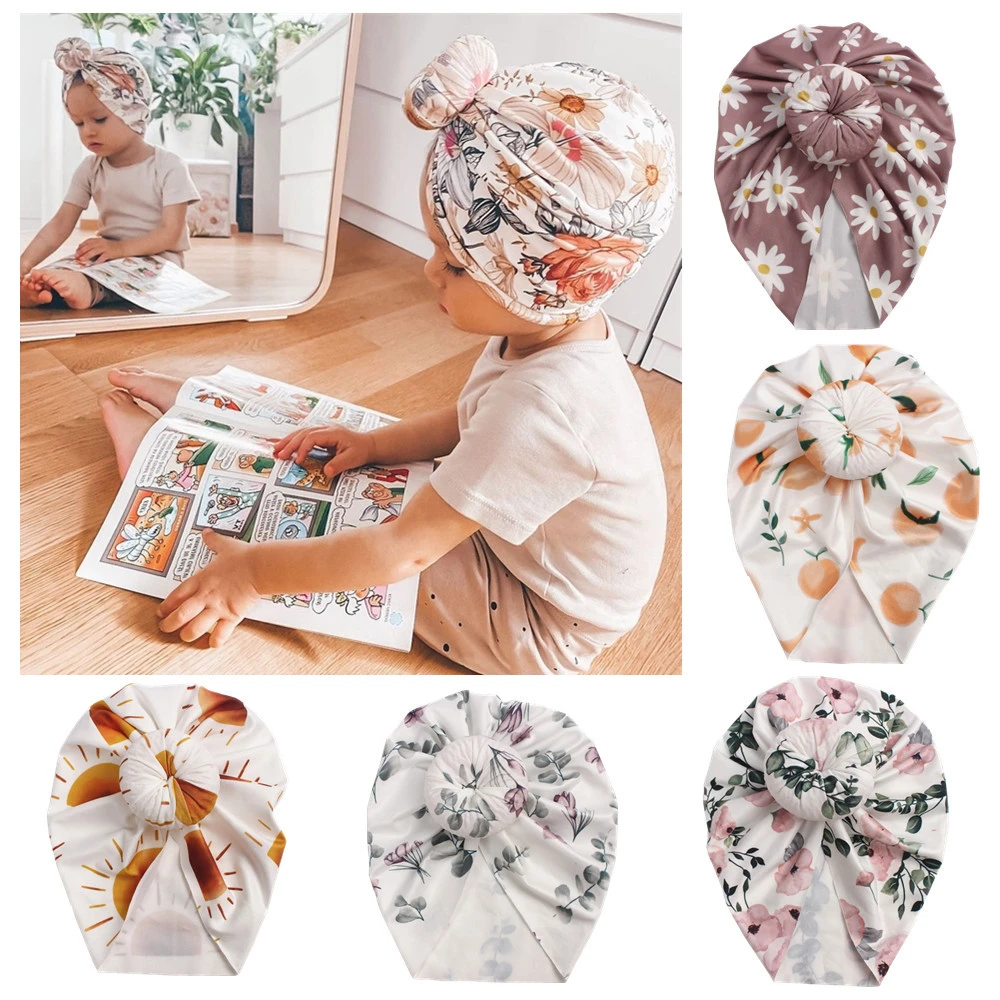 

Solid Color Baby Hat Big Bowknot Baby Girl Hat Turban Spring Head Wraps Baby Kids Bonnet Beanie Newborn Headband 0-3 Years