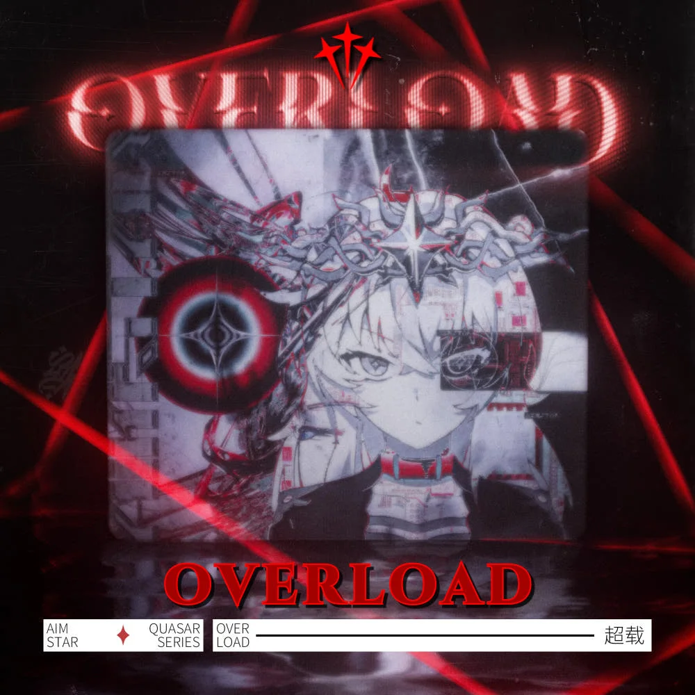 Фото Коврик для мыши Aimstar Overload из закаленного стекла с индивидуальным дизайном, аниме-тематика, для киберспорта, для игр в жанре FPS, настольный коврик, аксессуары для клавиатуры, DIY №2