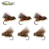 vtwins artificial insect bait lure elk hair caddis dry fly fishing lures soft sea bass trout fishing fly floating bait accessor