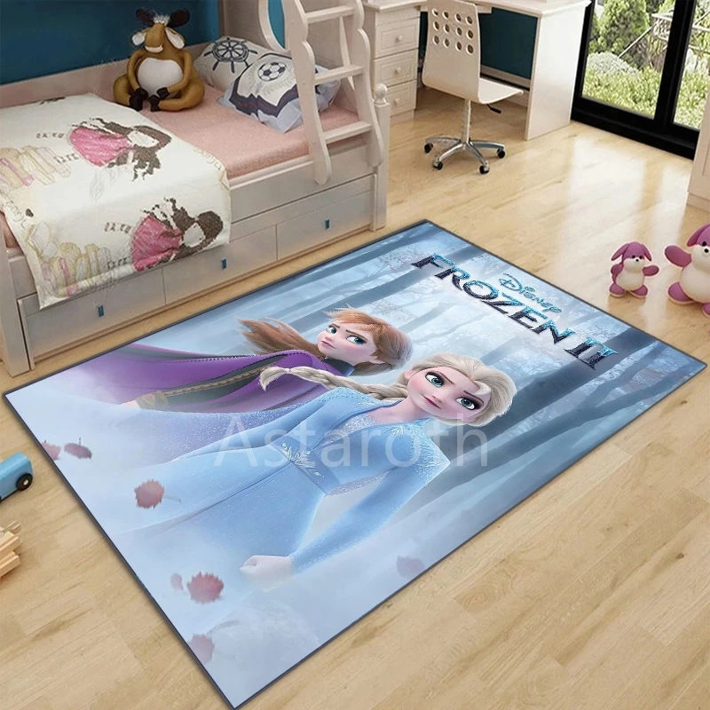 

Disney Frozen Carpet Cartoon Children Room Bedside Blanket Living Room Bedroom Floor Mats Children'S Rug Decor Home Lounge Rug