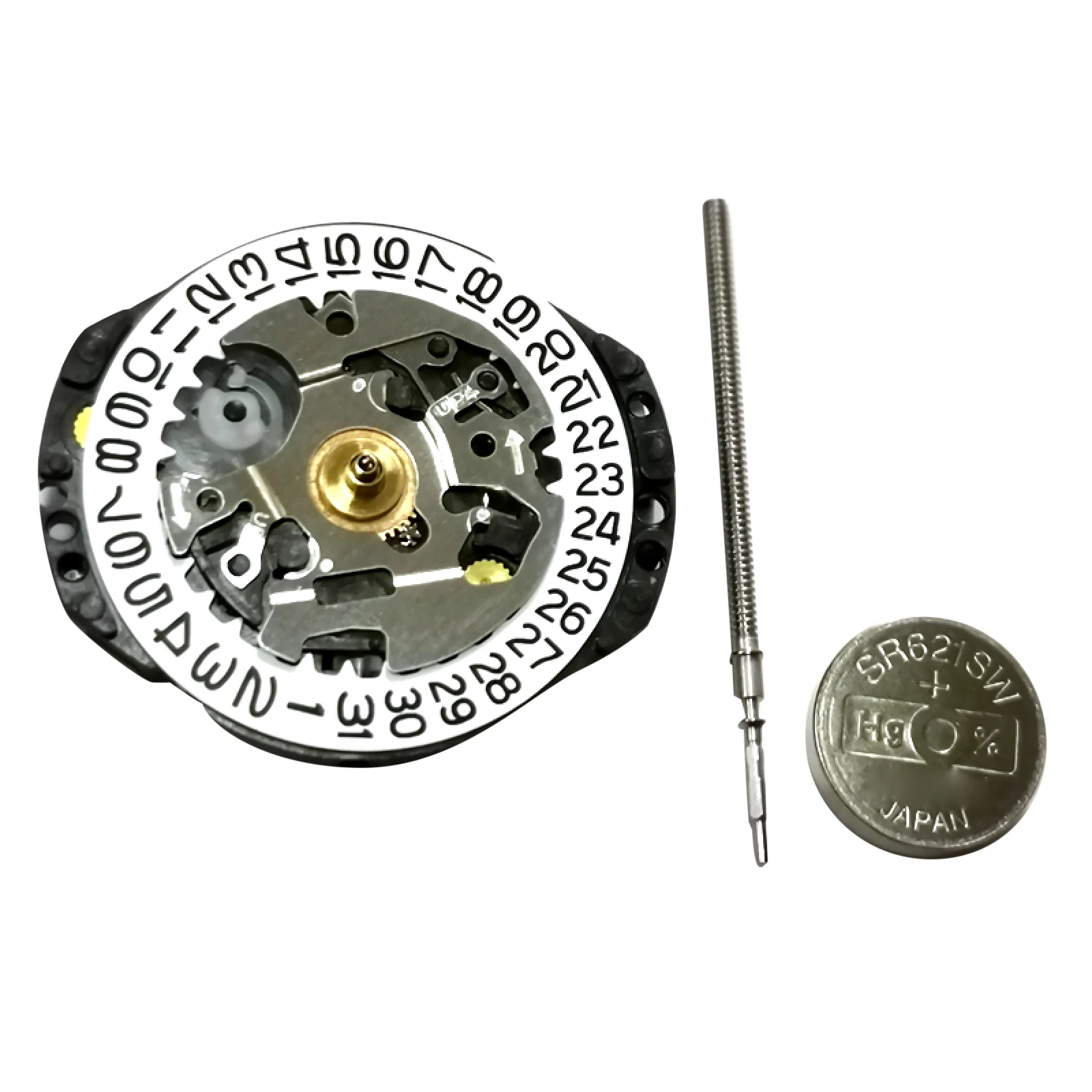 

Кварцевый механизм VX82E, 3 стрелки на 3 часа, механизм для часов с календарем и батареей для Японии, механизм VX82 VX82E, ремонт часов