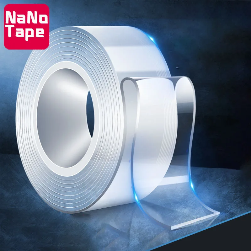 

1/2/3/5M Nano Double Sided Tape Tracsless Reusable Waterproof Wall Stickers Transparent Waterproof Heat Resistant Nano Tape