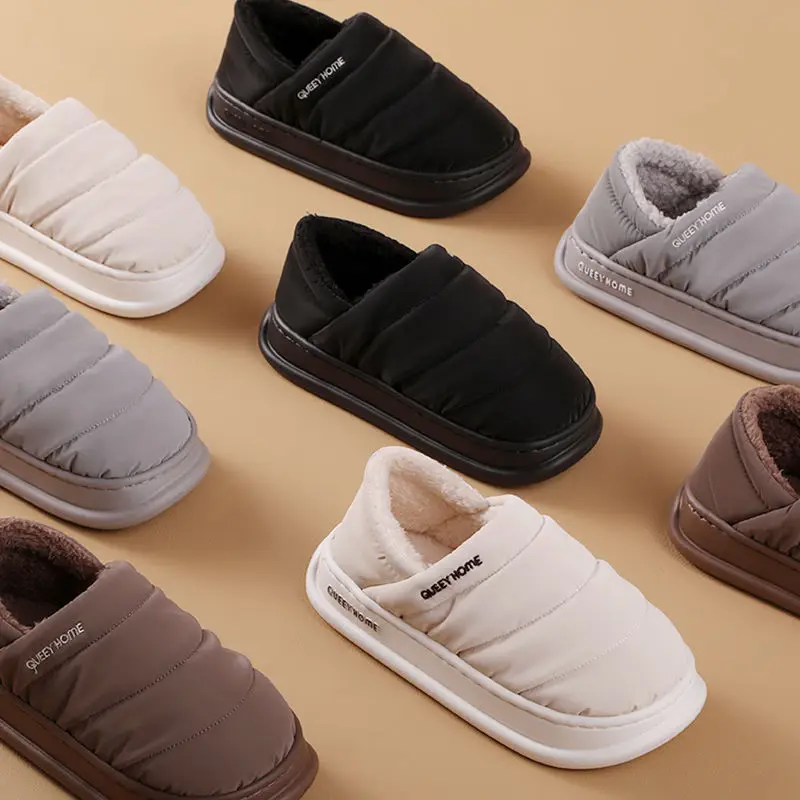 Женские плюшевые тапочки с толстой подошвой цвет в ассортименте