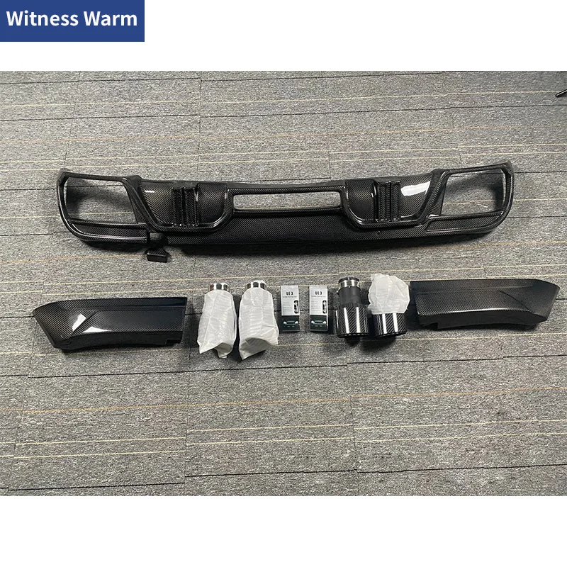 L-стиль задний диффузор из углеродного волокна бампер спойлер с хвостовыми