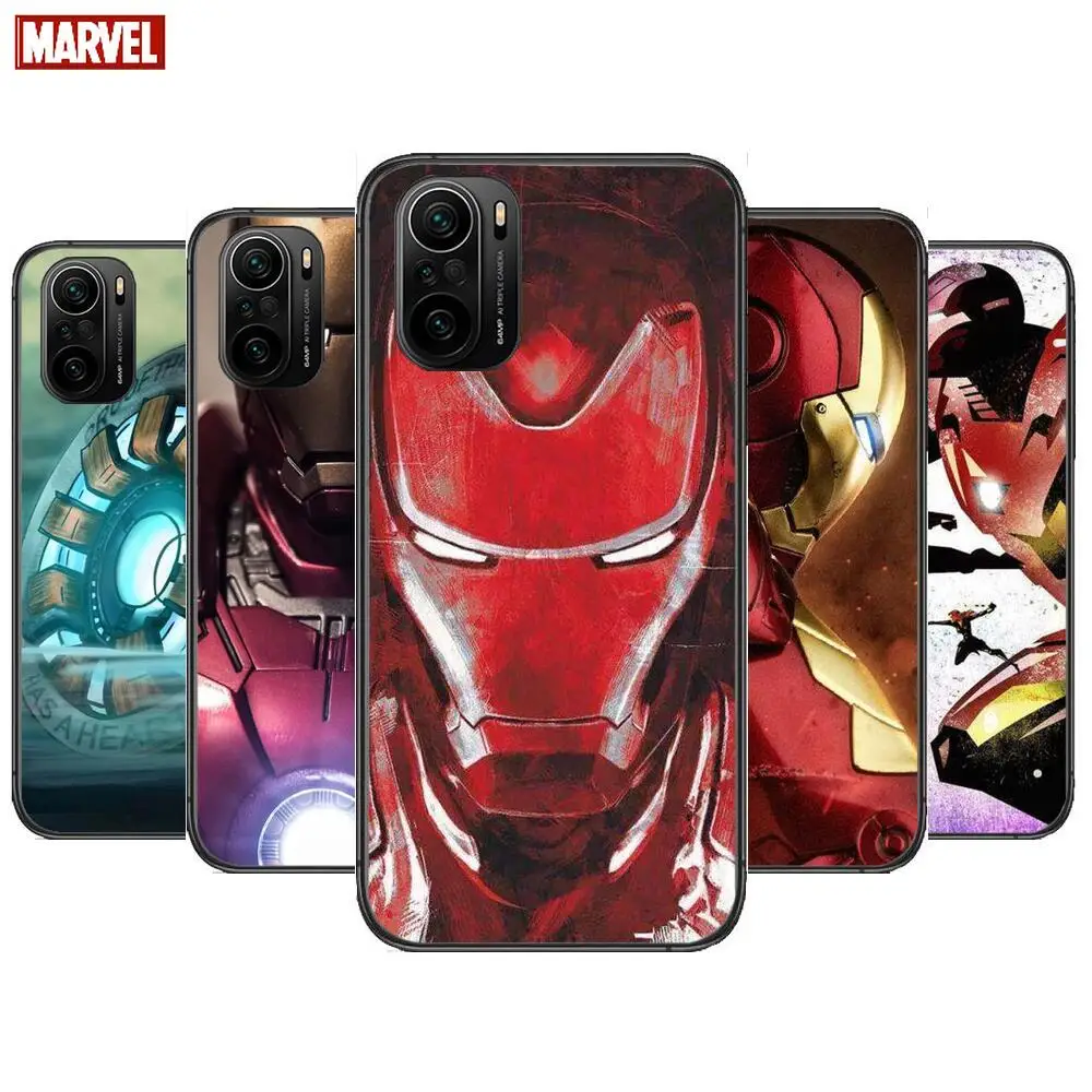 

Marvel Iron Man Phone Case For xiaomi redmi POCO F1 F2 F3 X3 Pro M3 9C 10T Lite NFC Black Cover Silicone Back Prett mi 10 ultra