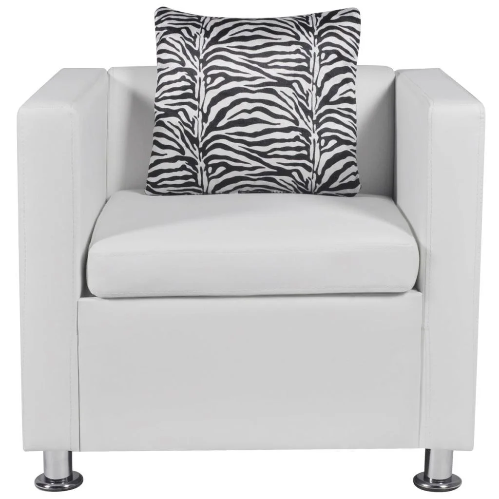 

Cube Armchair Artificial Leather White