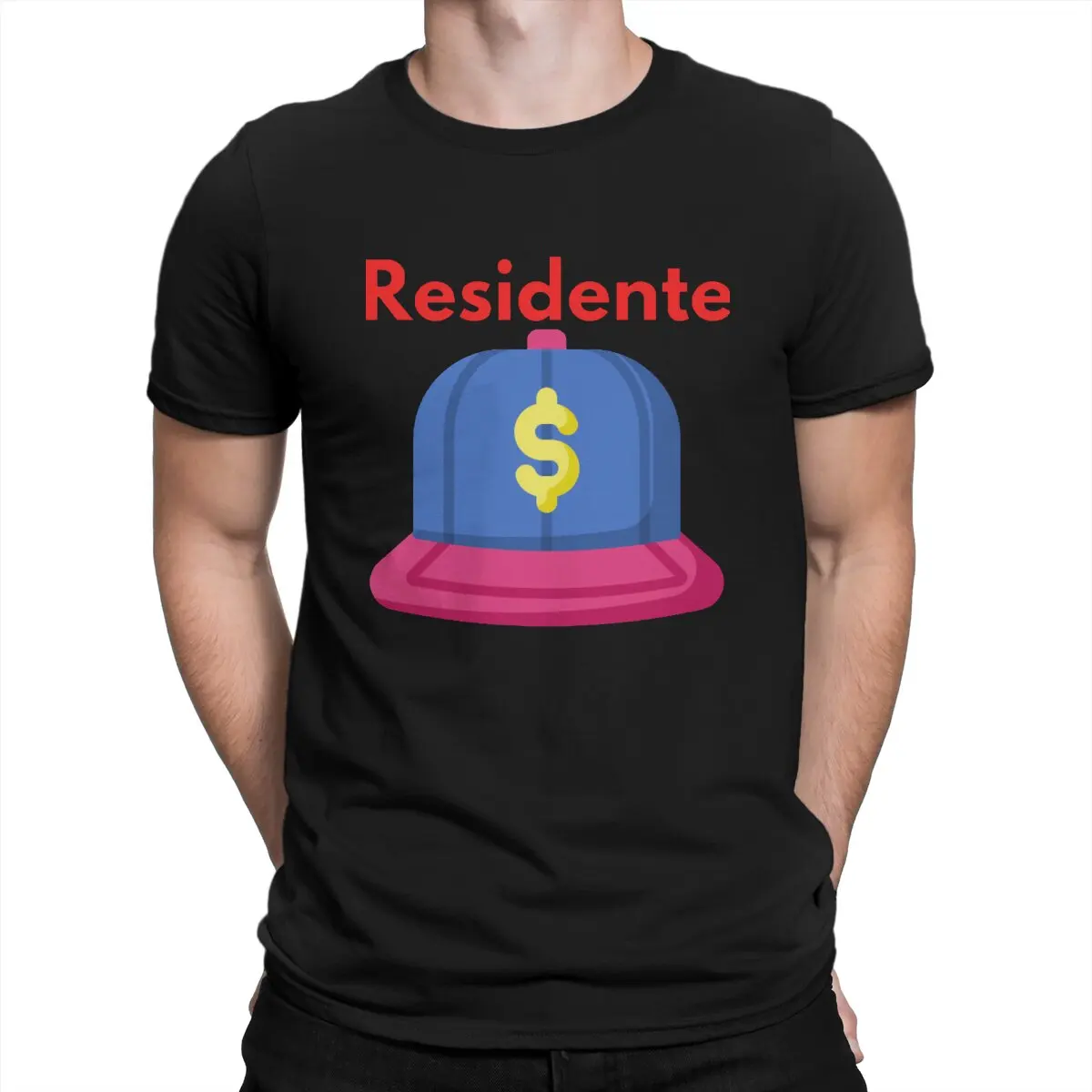 

Rap Hat Man's TShirt Residente O Neck Short Sleeve Fabric T Shirt Humor Top Quality Birthday Gifts