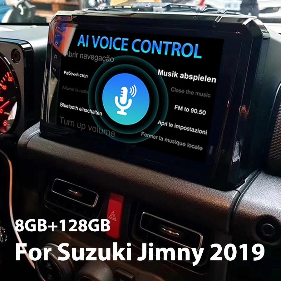 8 + 128 ГБ AI Голосовое управление Android 11 Беспроводная Автомагнитола CarPlay для Suzuki Jimny