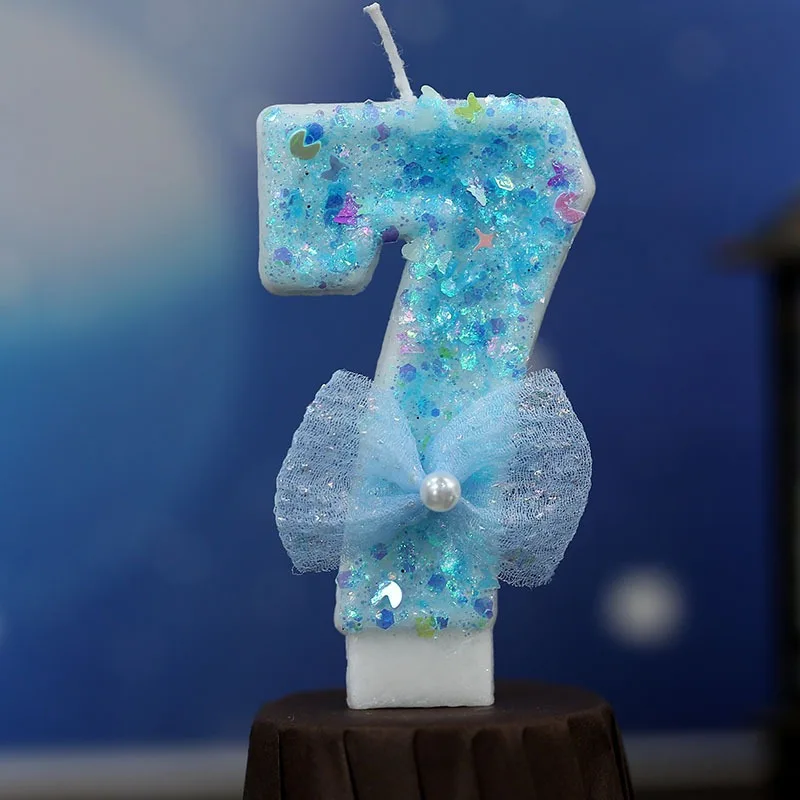 Яркий синий бант креативные цифровые фотообои для украшения торта