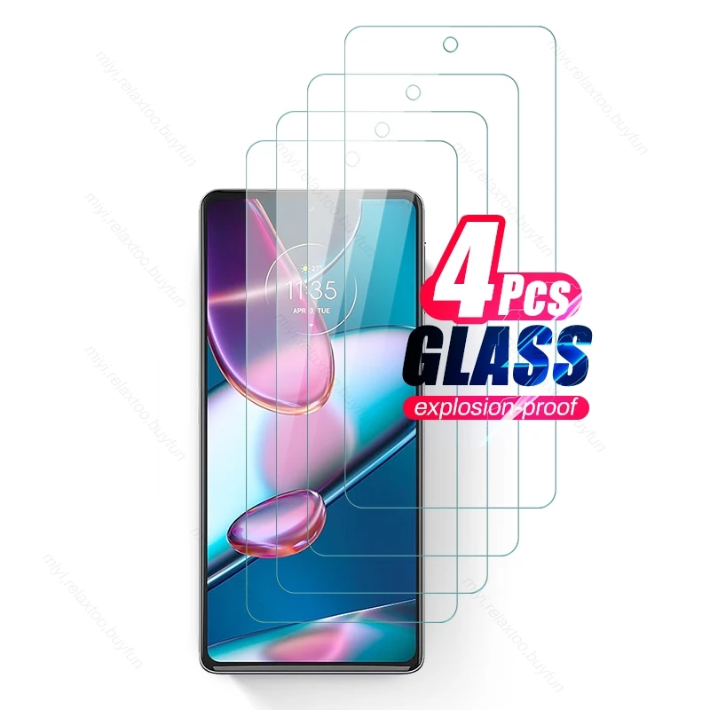 

Закаленное стекло с полным покрытием для Motorola Edge 30 Pro 5G 6,7, Защитная пленка для экрана телефона Moto Edge30 Pro, стекло, 4 шт.