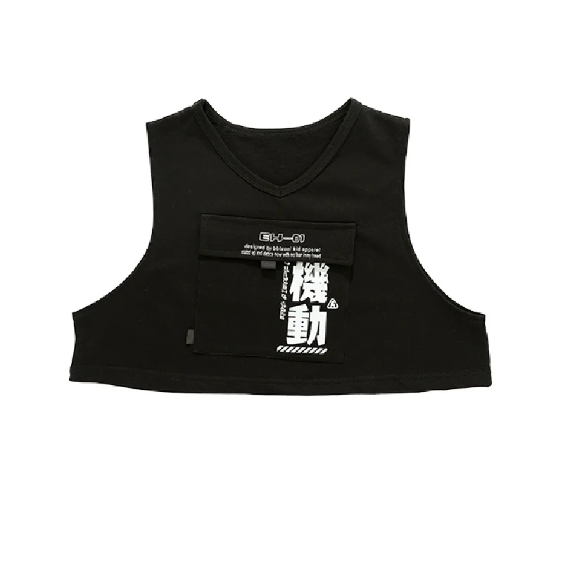 Брюки-карго для мальчиков жилет в стиле хип-хоп толстовка девочек джоггеры