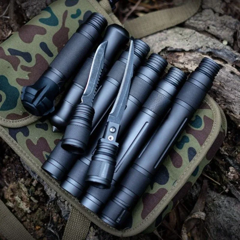 Alpenstock-Bâton dɺutode type T acier en au portable pliant outdoor кемпинг