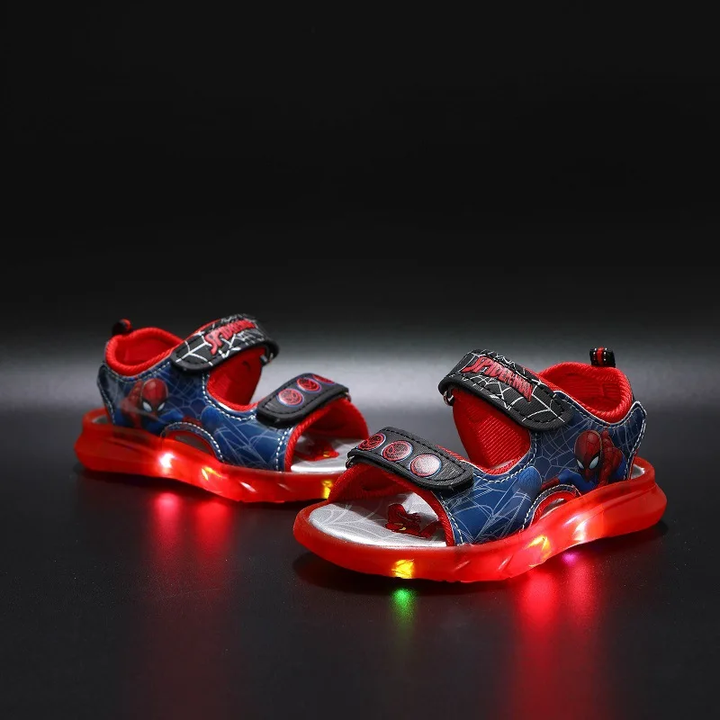 Cartoon Summer Children Sandals Cool Baby Girls Boys Shoes Breathable Beach LED Lighted Infant Tennis Classic Toddlers