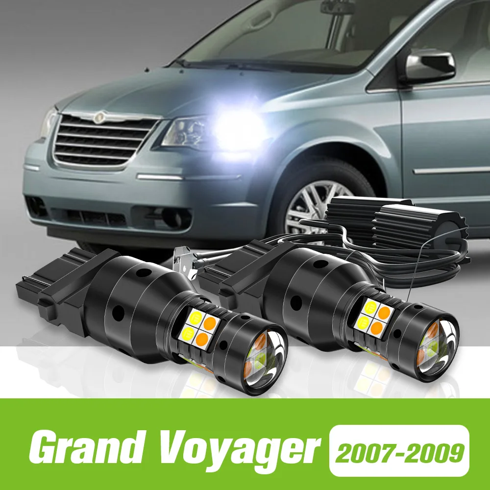 

2pcs For Chrysler Grand Voyager Dual Mode LED Turn Signal+Daytime Running Light DRL 2007 2008 2009 Accessories