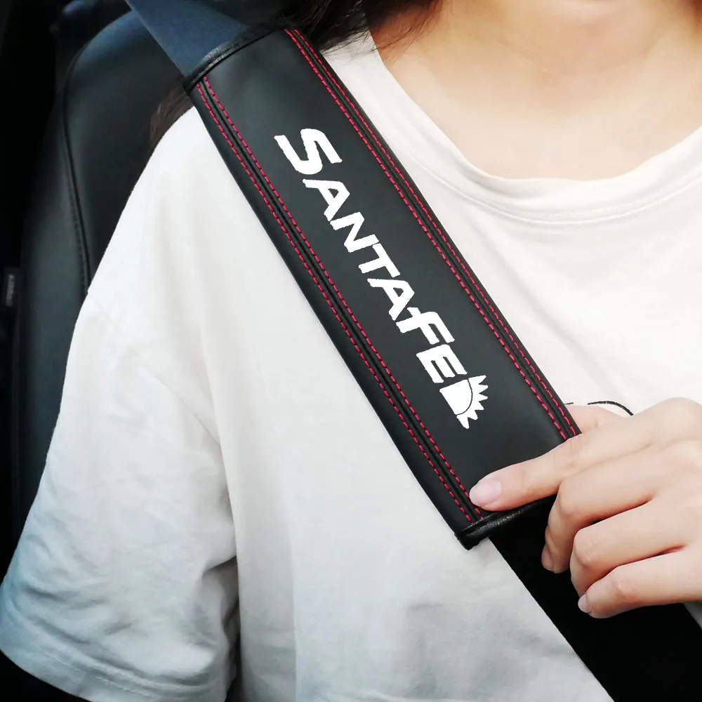 

1 шт., кожаный чехол для ремня безопасности Hyundai Santafe