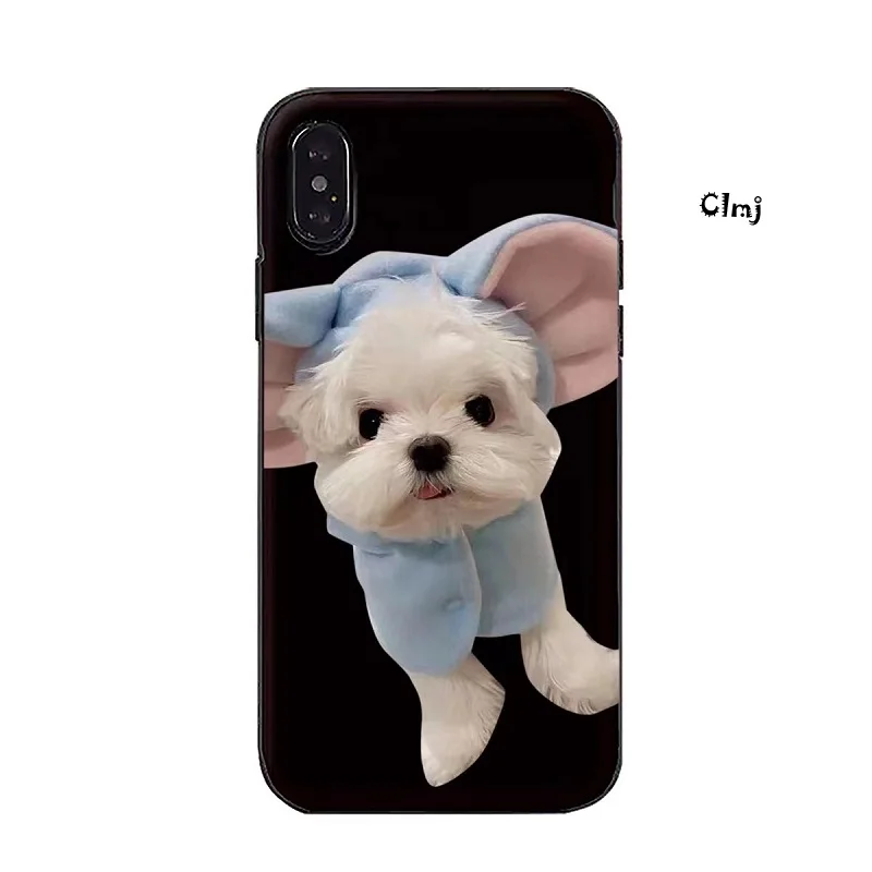 Clmj Симпатичный чехол для телефона собак iPhone 13 11 Pro 14 Plus 12 Mini X XS Max XR Samsung Galaxy S22 S23