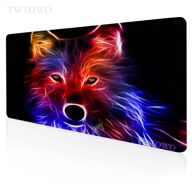 

Игровой коврик для мыши Wolf Art XL, большой новый компьютерный коврик для мыши XXL, офисный ковер из натурального каучука, компьютерный коврик дл...