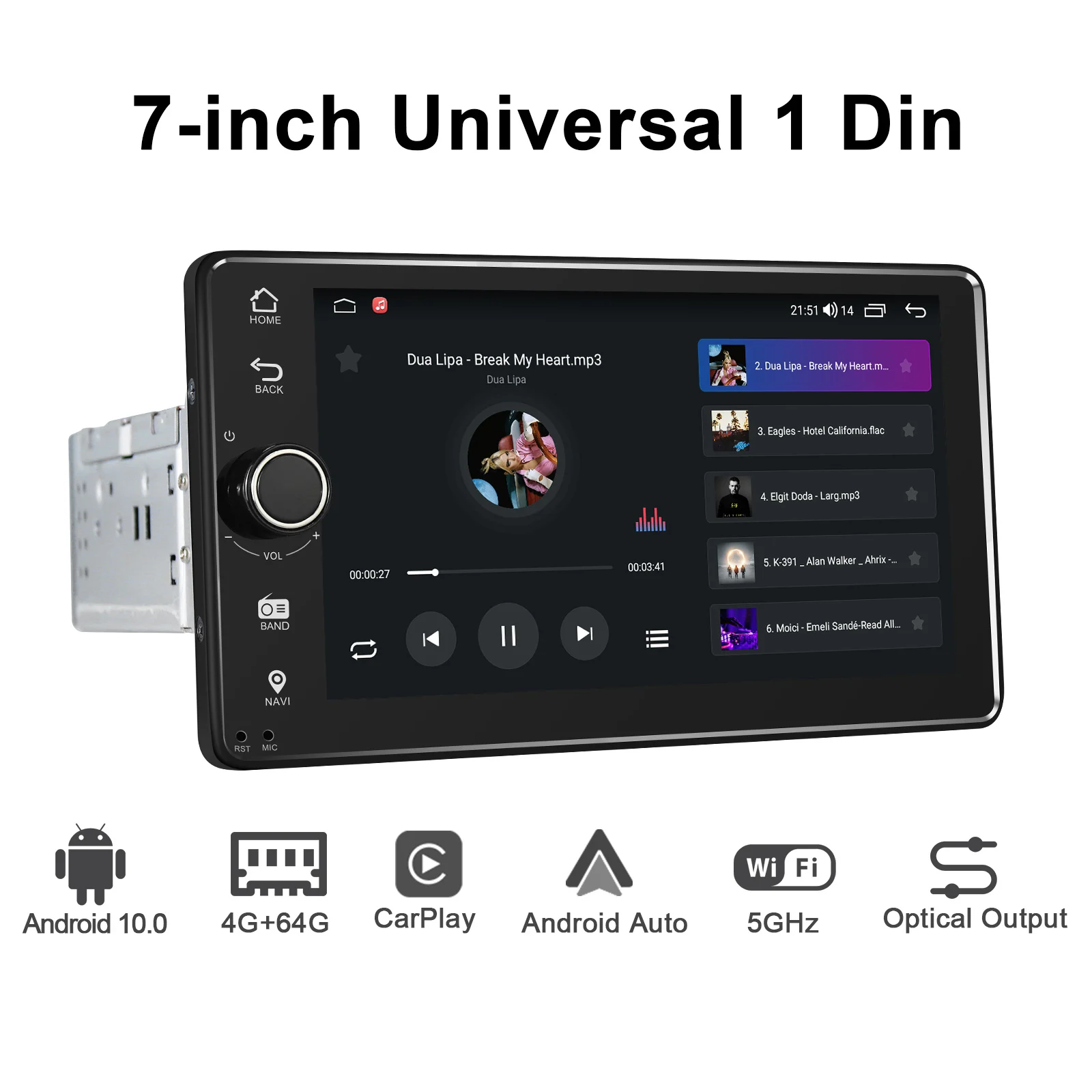 Автомобильная магнитола JOYING Android 10 0 1 Din 7/8/9 дюймов стерео головное устройство 4 Гб