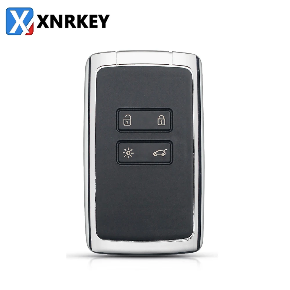 

XNRKEY Replacement 4 Button Key Shell Without Blade for Renault Megane 4 Talisman Espace 5 Kadjar Koleo 2015 Key Shell Cover