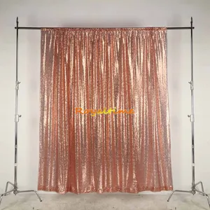 4FTx10FT Rose Gold Sequin backdrops,Glitter Sequin Curtain,Wedding Photo Booth Backdrop,Photography 