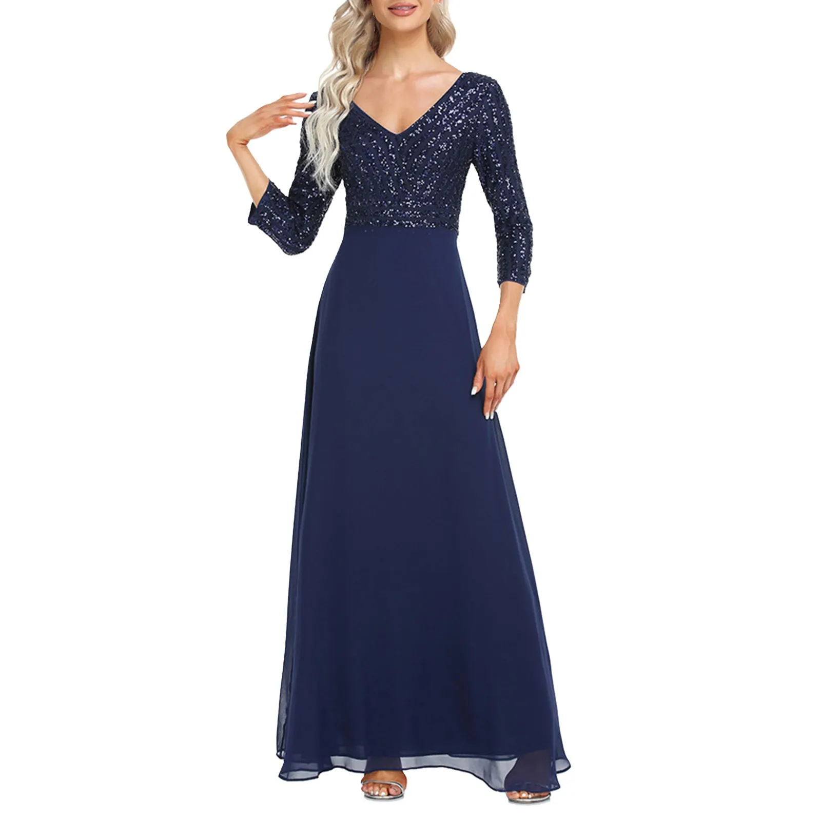 

2023 Sexy Wrap Dresses For Women Vintage Long Sleeve Sequin Prom Vestido Panel Designer Dress For Women High Quality Bodycon