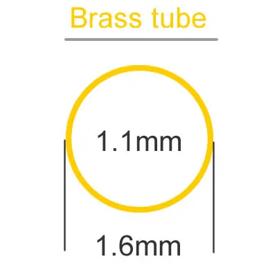 H62 латунная трубка внешний диаметр 1,5 мм 1,6 мм внутренняя 0,5 мм 1,1 мм микро медная трубка капиллярная пустотелая латунная трубка