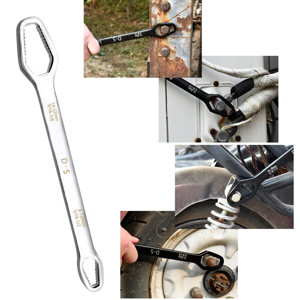 Double End Wrench 8-22mm Durable Bicycle Repair Tool Bone Wrench Multi-purpose Wrench Hex Bone Wrench Hand Tools