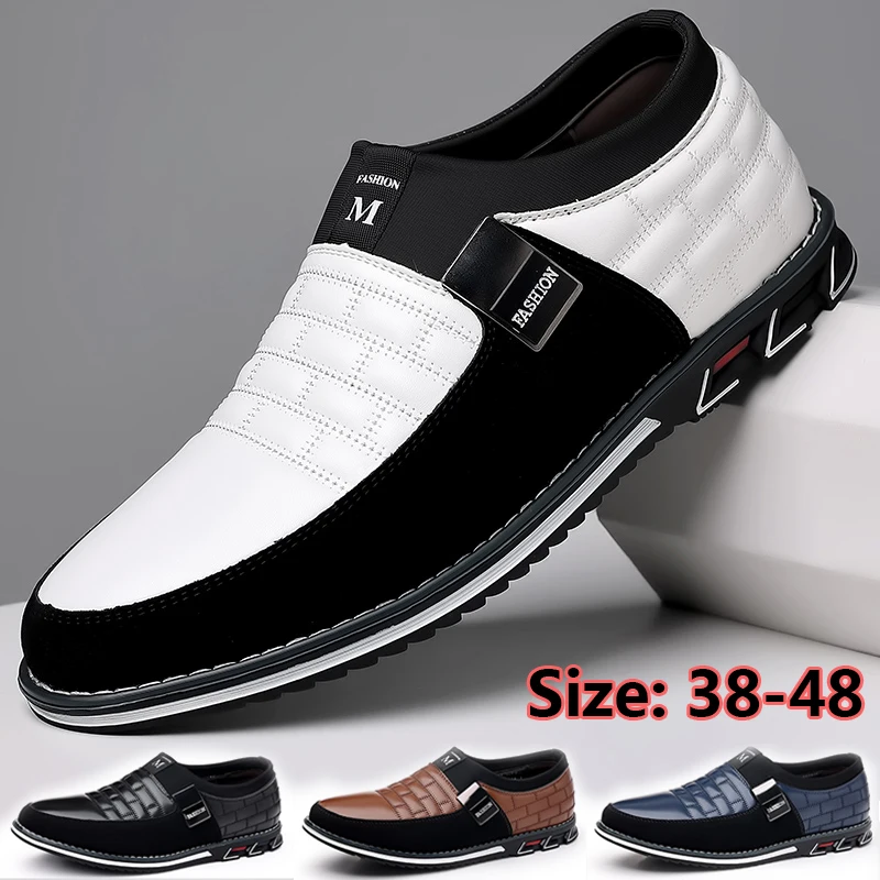 

Men Business Shoes Slip on Party Men Shoes Comfortable PU Leather Shoes for Man Wedding Dress Shoes for Male Zapatos Hombre