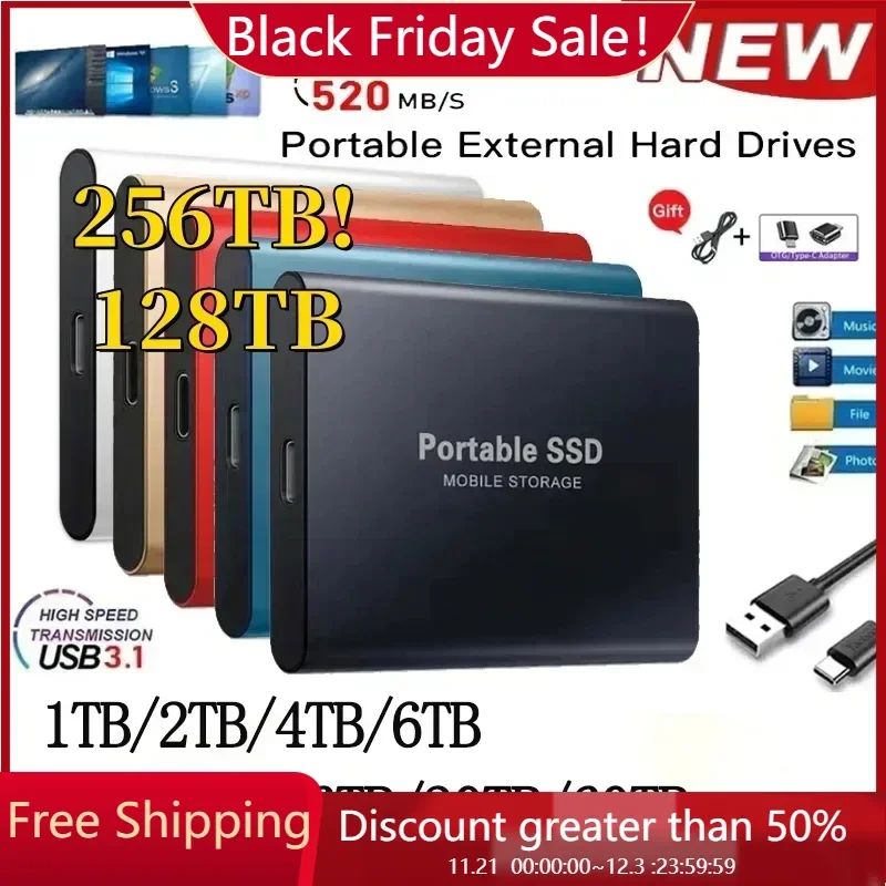 Внешний жесткий диск Type-C/USB 3,1, 100% оригинальный | AliExpress