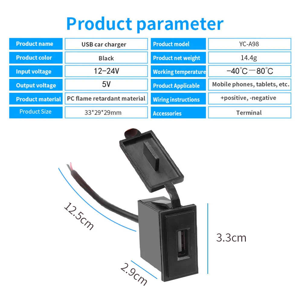 Разъем зарядного устройства Mini Usb A 12 В для мотоцикла Авто грузовика вездехода
