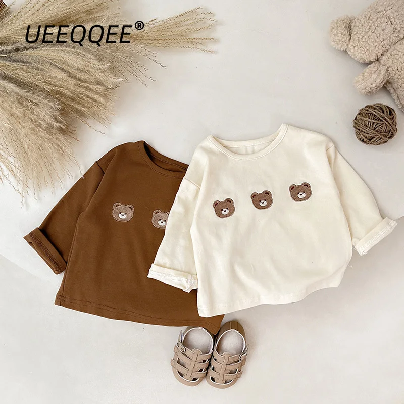 Cotton 2023 Spring Autumn New Baby T Shirts Infant Boy Girls Tshirts Newborn Tops Tees Toddler Long Sleeve Kids Clothes For 0-3Y