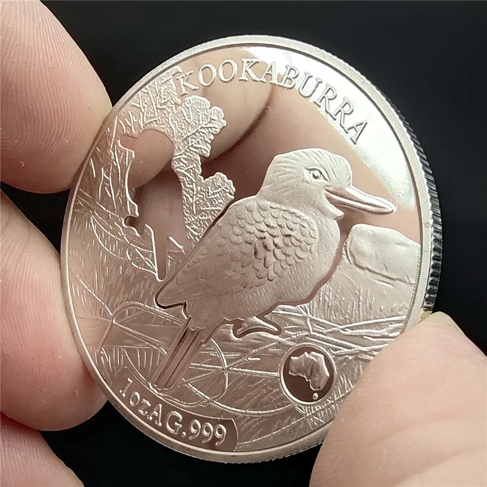 

Памятные монеты австралийских животных, коала, кенгуру, крокодил, змея, коабура, серебро 2019 пробы, Федерация соломоновов