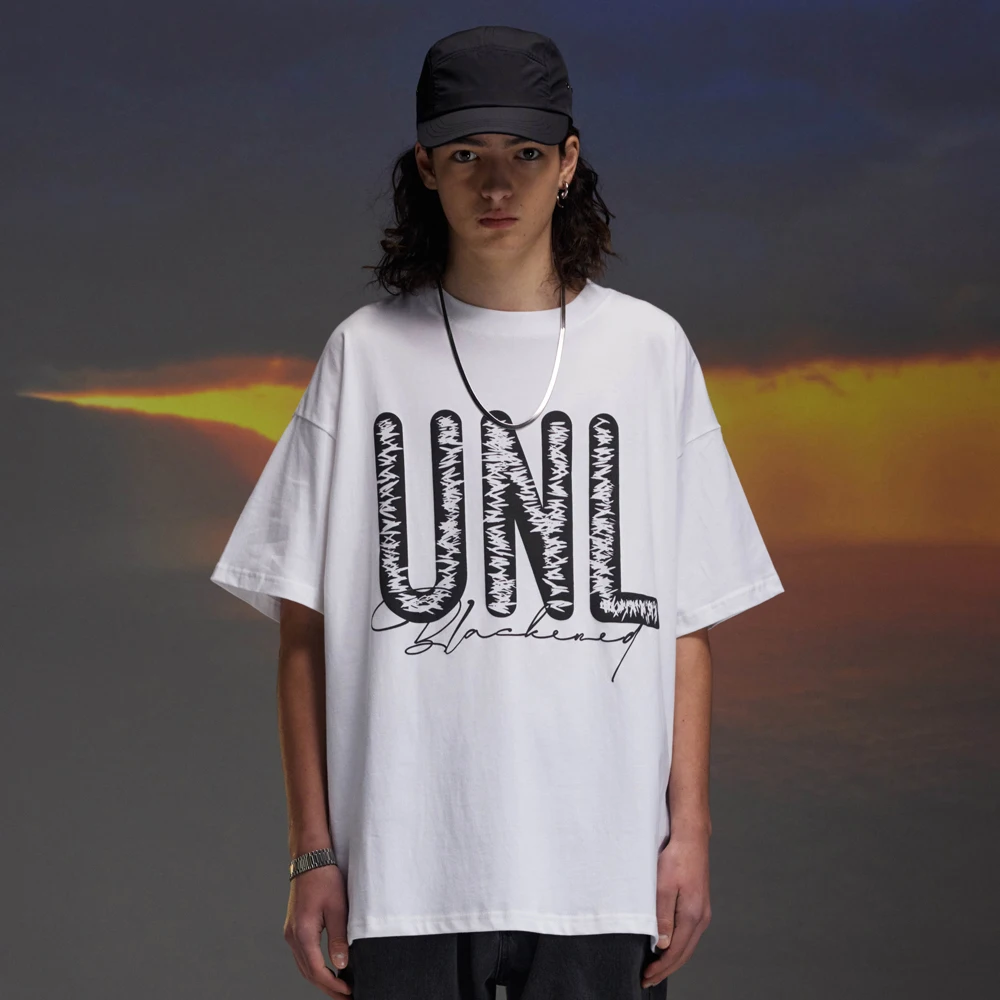 

Футболка мужская свободного покроя в стиле хип-хоп, с коротким рукавом