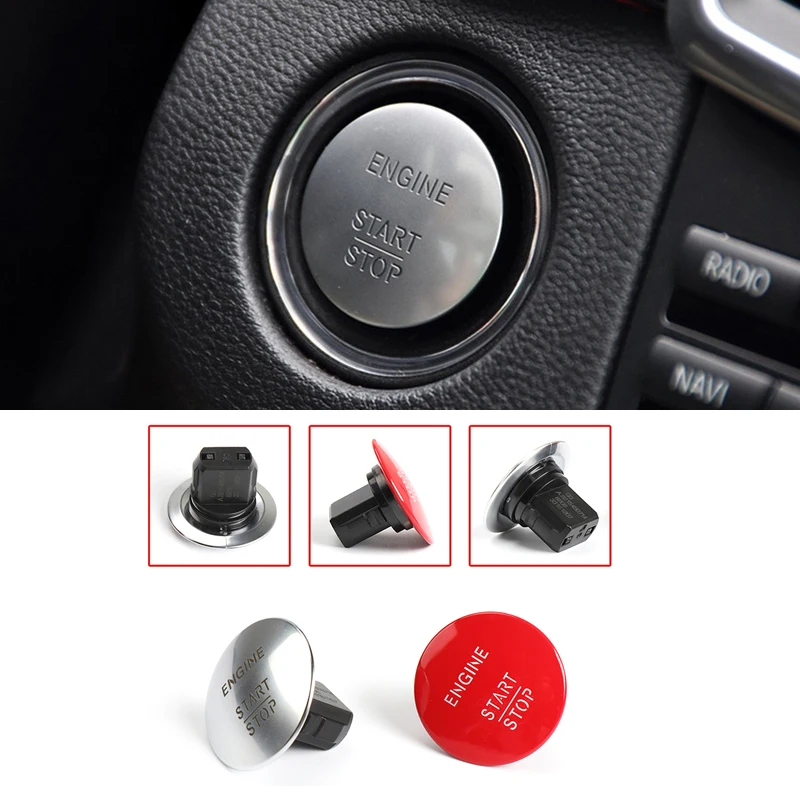 

1pcs Keyless One-Key Start Button Switch Go Engine Start Stop Button Switch for Mercedes-Benz C/E/GLC Class W204 W205 W164 W212