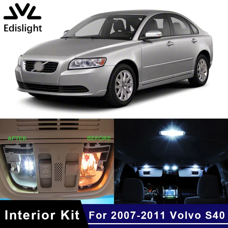 

15 шт., автомобильные лампы для багажника Volvo S40 2007-2011