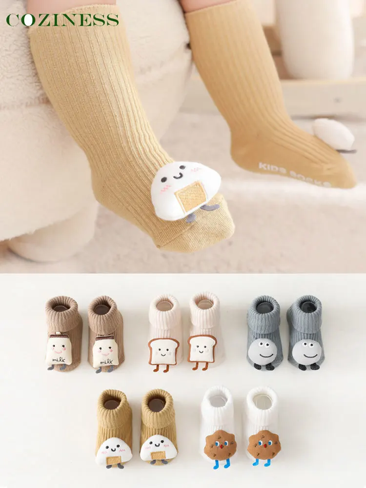

Autumn Winter Cartoon 3D Doll Baby Socks Dispensing Non-slip Loose Mouth Newborn Cotton Socks Child New Hot Indoor Floor Sock