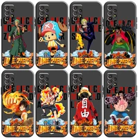 japanese anime one piece phone case for samsung galaxy a32 4g 5g a51 4g 5g a71 a72 4g 5g funda silicone cover black