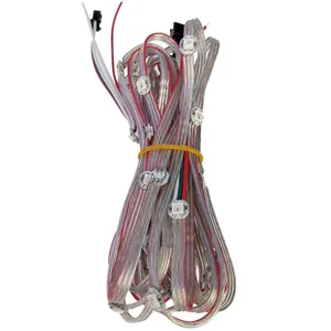 Предварительно припаянные светодиодные s Светодиодные модули WS2812B, 5 в постоянного тока, узлы 10 см, провод для адресного прибора, индивидуально 5050 SMD RGB с платой радиатора, 50 шт.