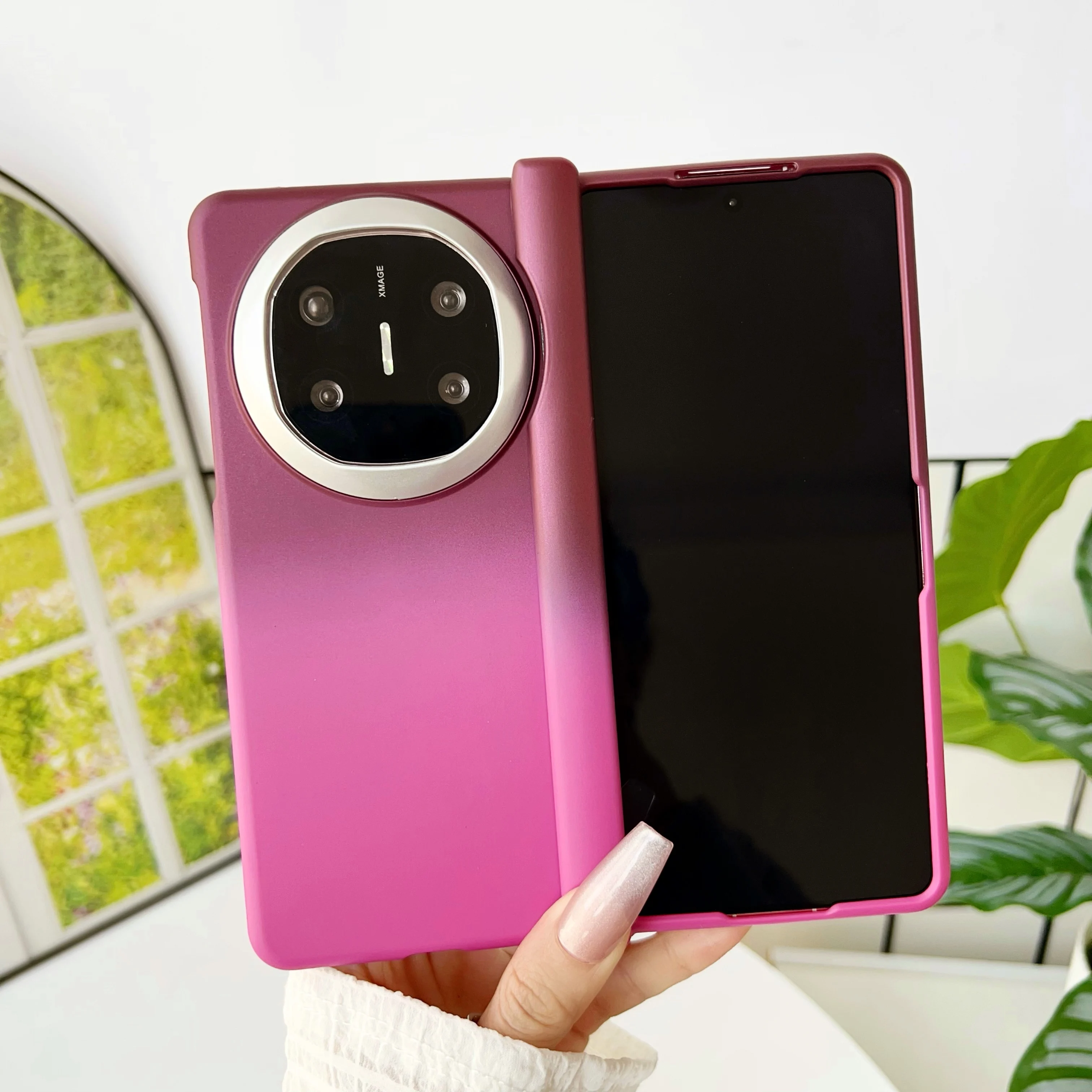 Чехол для Huawei Mate X6 X5 X3 Magsafe с градиентной текстурой Hrad пластиковый защитный чехол