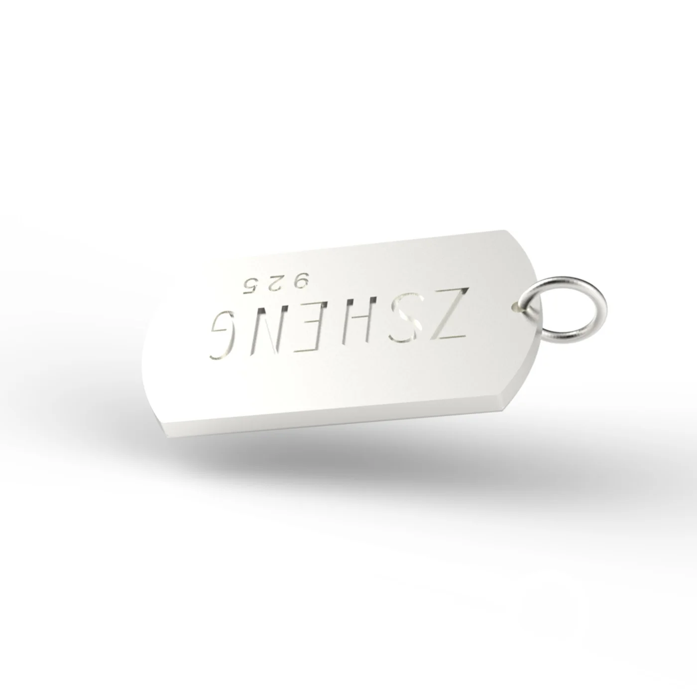 ZSHENG Custom Personalized Military Pendant 925 Sterling Silver Brushed Pattern Neutral Light Luxury Jewelry Gift