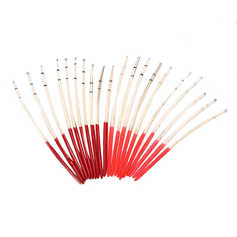 

10pcs/lot Peacock Feather Float Hard Tail Type Fishing Float Bobber With Rings
